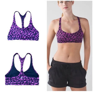 Lululemon cheetah Sport bra Purple